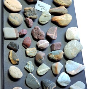 Bulk of 40 Fancy BEACH STONES for collages, collecting, home decor or crafting / 40 pieces / EF71 image 7