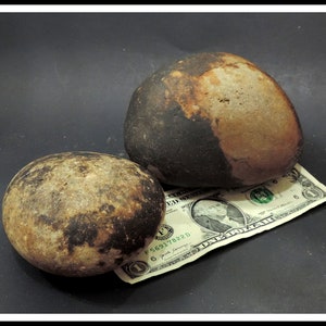 Set of 2 Large round ROCKS, STONES /  over 4 pounds / for crafting, bases, mandala painting, paper weight / G17