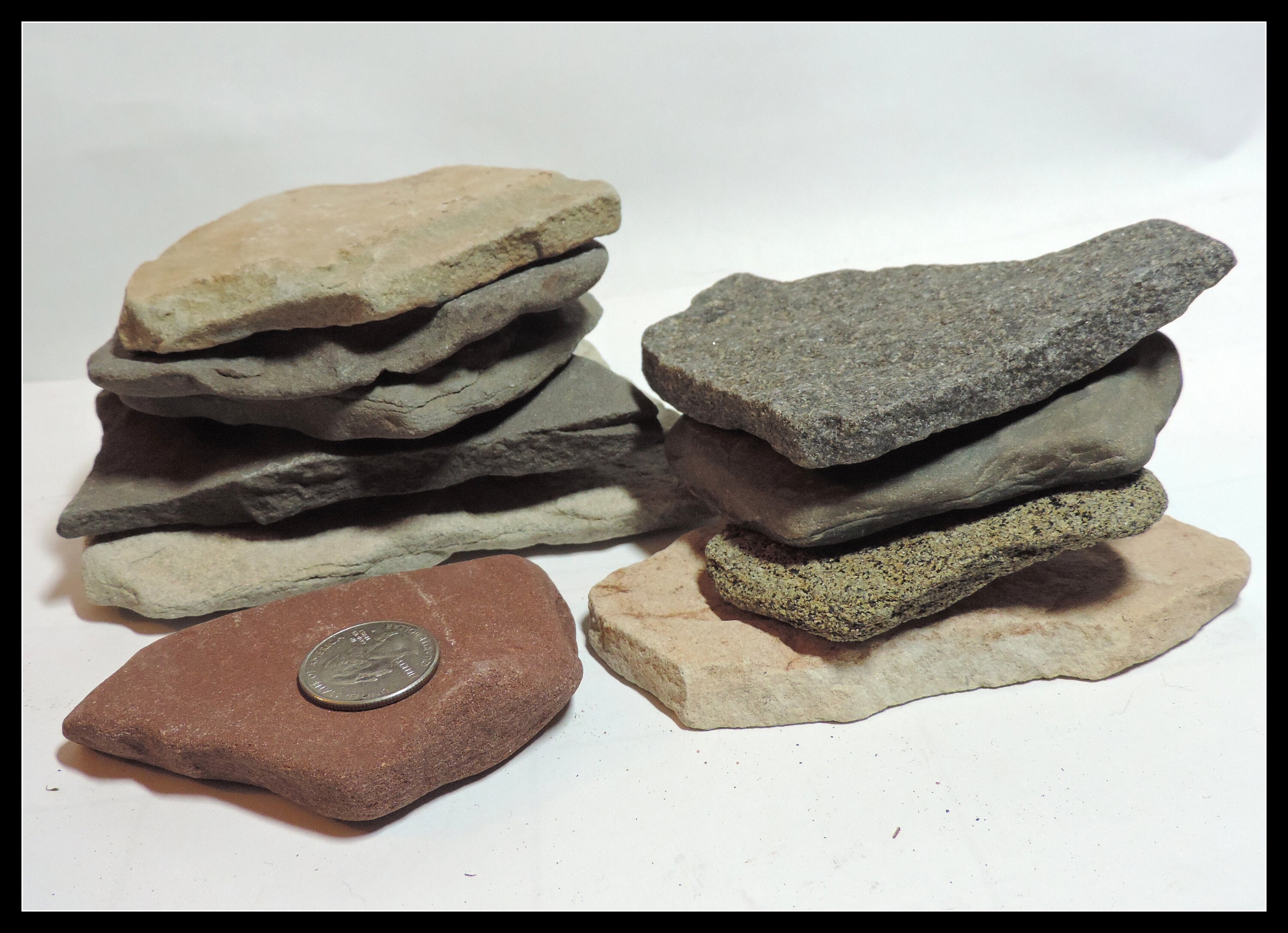 Pet Supplies : Capcouriers Small Slate Rocks - Flat Rocks - 4