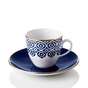 Turkish Coffee Cup Set Of 6 With Saucers & Tray - Zambia