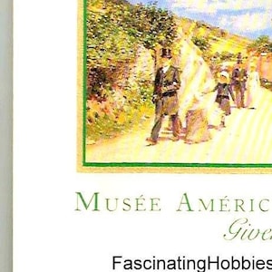 1992 - Doskonały, rzadki AMERICAIN GIVERNY Tekturowa ulotka Zaproszenie na otwarcie muzeum przez Fundację Sztuki TERRA - z bufetem