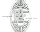 Vintage AE or EA - Art Deco - Handmade - FRENCH State 39 s mark for the Solid Silver Cut out Letters - to be set on a Bangle, pendant, purse
