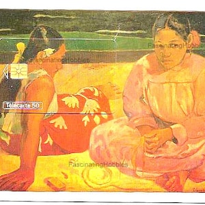 Scheda telefonica francese vintage Paul GAUGUIN del 1993 - FEMMES de TAHITI Museo d'Orsay - Scheda telefonica francese in perfette condizioni, blister originale - stampa francese sul retro
