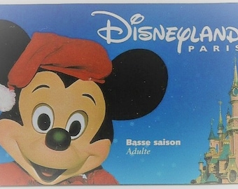 2000 - DISNEYLAND PARIS - 2 Free Adults tickets reserved for PRIVATE evening January 05th after closing - illustrated color plastic cards