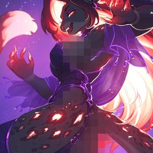 Fire Panther Princess Furry Art Print 8.5"x11" Print