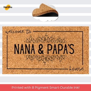 Grandparents Welcome Door Mat - Personalized Doormat - Gift Grandparent - Custom Coir Mat - Home Decor - Grandparent Gifts - Housewarming