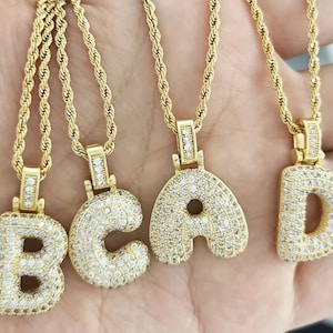 Personalized initial name letter necklace-Gold plate initial necklace-custom necklace for women