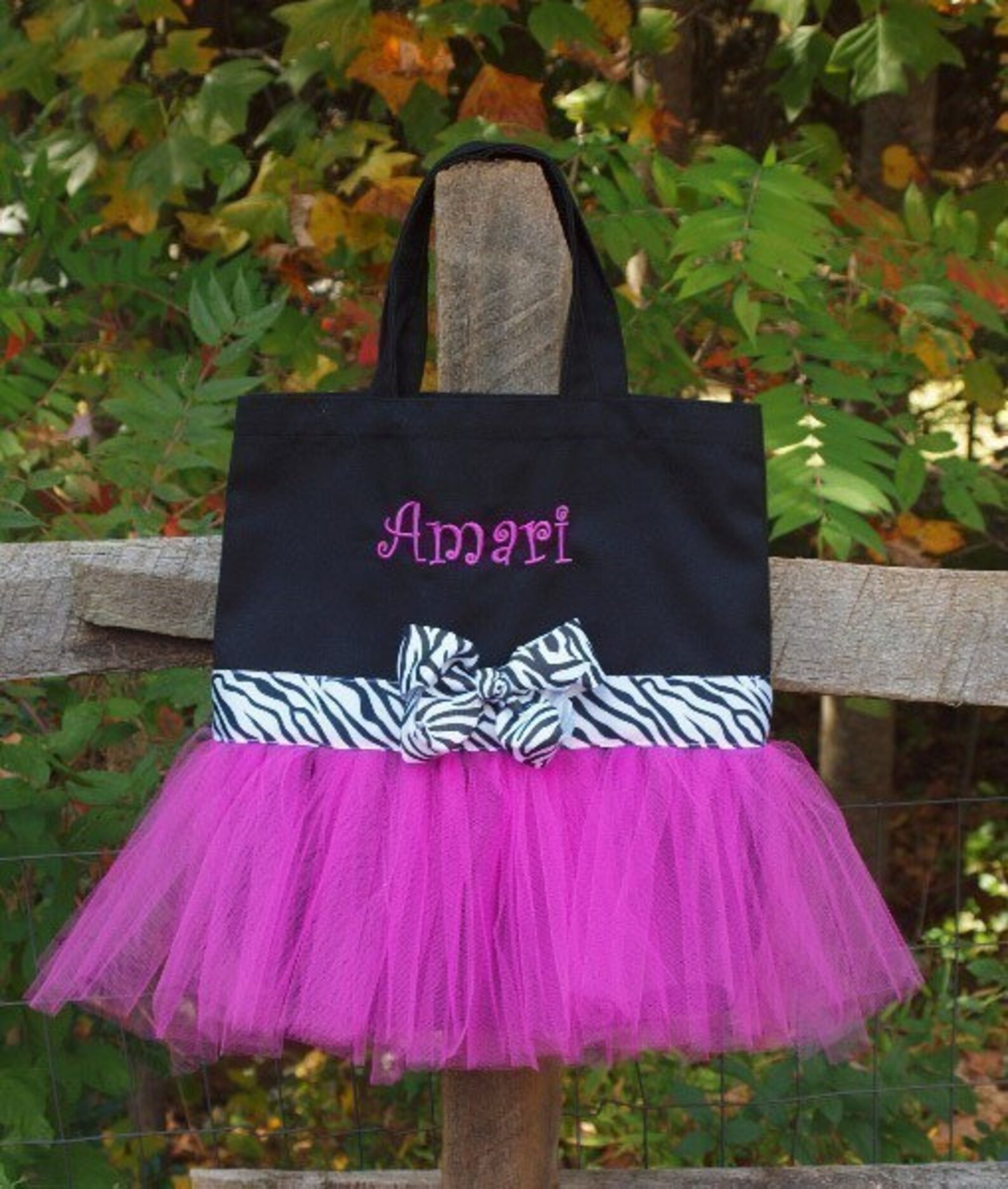 Custom Boutique Monogramed Name Tutu Dance Ballet Tote Bag Etsy