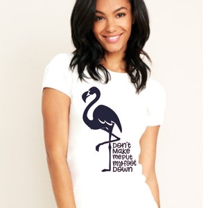 Flamingo Don't Make Me Put My Foot Down SVG Silhoutte PNG Jpeg PDF cut file Studio3 Cricut cut file image 4