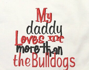 Bulldog Spirit ONESIES®, romper, creeper, t-shirt or bib Georgia