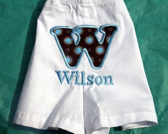 Boutique Custom Monogrammed Personalized Boxer Style Diaper Cover