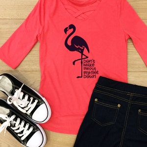 Flamingo Don't Make Me Put My Foot Down SVG Silhoutte PNG Jpeg PDF cut file Studio3 Cricut cut file image 3