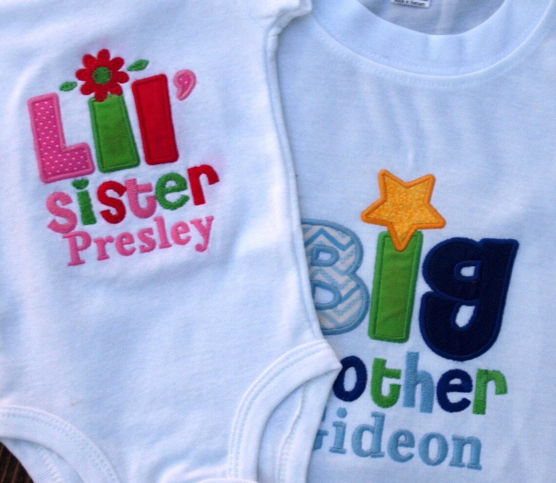 Big Brother Big Sister Little Brother Little Sister Bodysuit Etsy