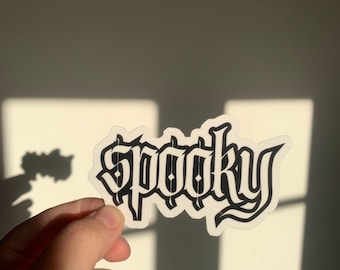 Spooky Gothic Vinyl Sticker For Laptops, Notebooks and Decor