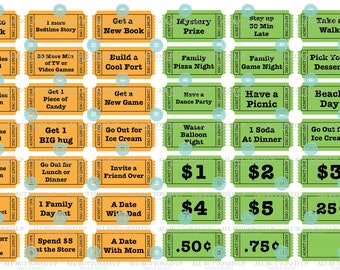 reward tickets etsy