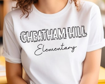 Elementary School name - school spirit doodle text custom digital file: svg, jpg