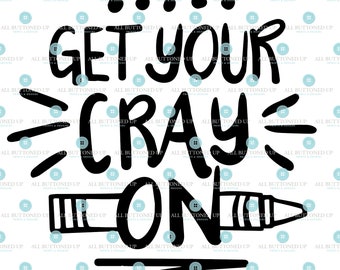 Cray On Kindergarten Back to school digital cut file: svg, jpg