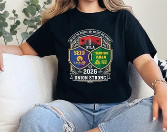 Camiseta política de solidaridad con el diseño gráfico PNG del sindicato SEIU Local 99 Teamsters AALA.