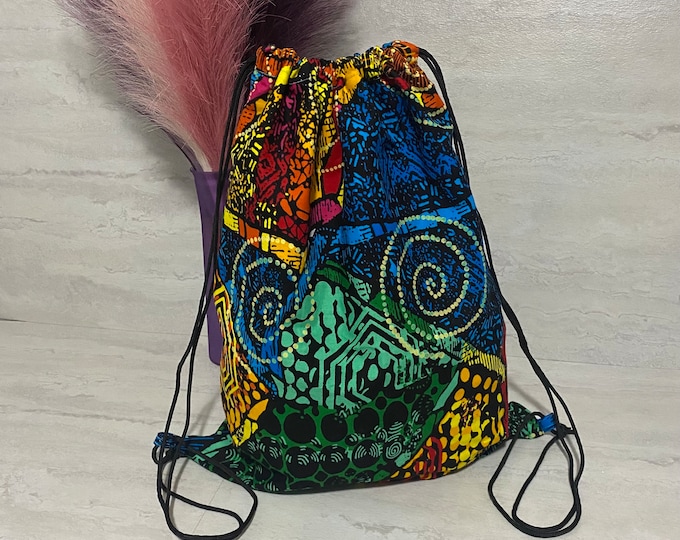 African Cotton Drawstring bag