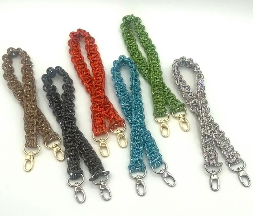13mm High Quality Alloy Purse Chain Strap With Rhinestones, Bag