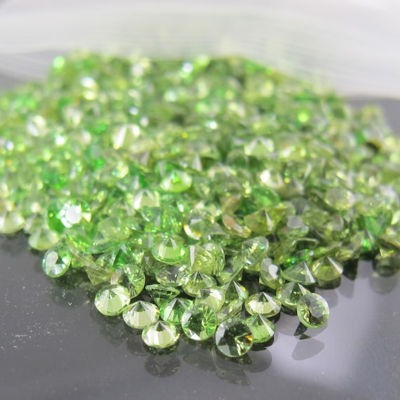 rare faceted Russian demantoid green garnet approximately carat total  weight FREE SHIPPING