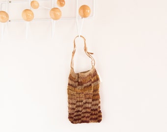 Papua New Guinea Bilum Shoulder Bag - Handwoven Tribal Craft
