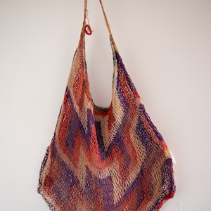 Papua New Guinea Bilum Shoulder Bag - Handwoven Tribal Craft