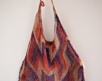 Papua New Guinea Bilum Shoulder Bag - Handwoven Tribal Craft