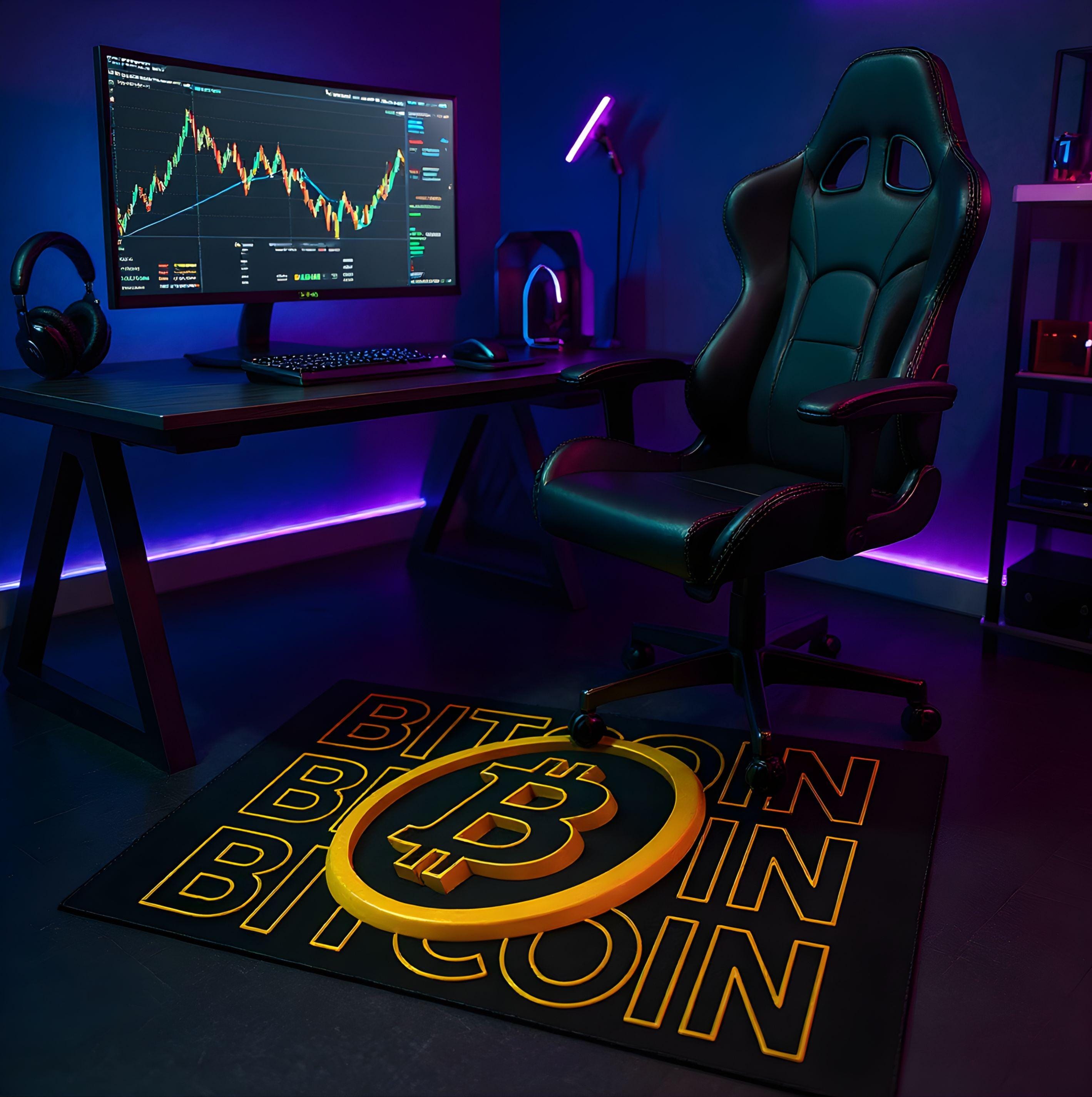 Bitcoin Rug: Crypto Trader Office Decor, HODL Accent Mat - Etsy