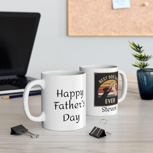 Vatertag, bester Hundevater aller Zeiten Keramikbecher, Retro, Geschenk für Hundevater, Kaffeetasse, Teebecher, Hundeliebhaber Geschenk, lustiger Hundevater Becher