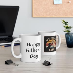 Vatertag, bester Hundevater aller Zeiten Keramikbecher, Retro, Geschenk für Hundevater, Kaffeetasse, Teebecher, Hundeliebhaber Geschenk, lustiger Hundevater Becher