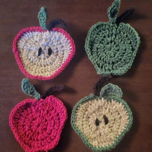 Handmade Apple Coaster Set