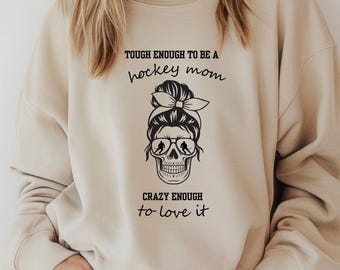 Tough Hockey Mom Skull SVG & PNG: Digital File