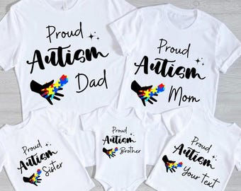 Custom Proud Autism Family Bundle PNG & SVG File | Autism Family Shirt Design | Autism Awareness PNG | Autism Awareness svg | Digital Downlo