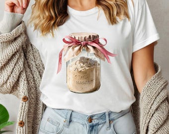 Kokette Sauerteig SVG und PNG digitale Datei, Sauerteig Starter Clipart, Sauerteig png, Sauerteig T-Shirt, Geschenke für sie, Gehöft Leben