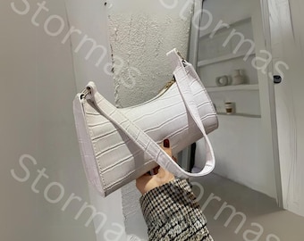 Crocodile Leather Shoulder Bag | Luxe Handmade Purse | Stylish & Durable Design for Everyday Use