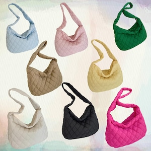 Sac matelassé à bandoulière | Sac à bulles | Sac à main rembourré | Sac d'école soufflé | sac à bandoulière