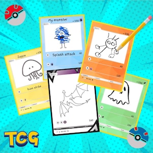 Trading Card Game Coloring Page