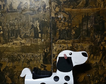Juguete antiguo vintage Great Gizmos 8305 para niños: Perro dálmata para montar