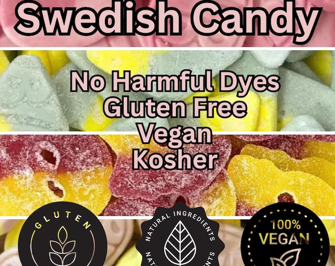 Featured listing image: Swedish Bubs, Cool Raspberry, Dizzy Skulls, Bubble gum, Fizzy Mushrooms, Vegan, Reasonable shipping rate