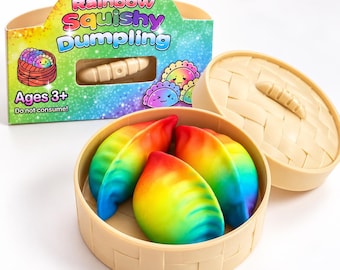 Rainbow Squishy Dumpling Set