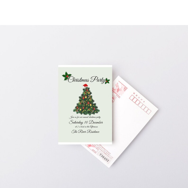 Editable Christmas Invitation Template for Canva Customizable Digital Editable Christmas Invitation Template for Canva Customizable Digital