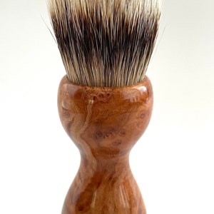 Redwood Burl Wood 26mm Super Silvertip Badger Hair Shaving Brush Handle Handmade R1 5th Anniversary Gift Head Shaving Brush image 4