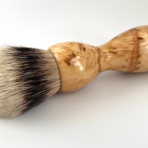 Oak Burl Wood 22mm Super Silvertip Badger Hair Shaving Brush Handle Handmade in USA O13 Anniversary Gift Wood Shaving Brush image 1