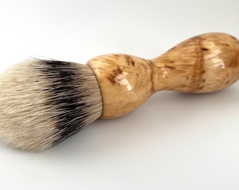 Oak Burl Wood 22mm Super Silvertip Badger Hair Shaving Brush Handle (Handmade in USA) O13 - Anniversary Gift - Wood Shaving Brush