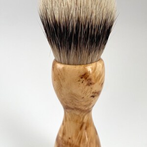 Oak Burl Wood 22mm Super Silvertip Badger Hair Shaving Brush Handle Handmade in USA O13 Anniversary Gift Wood Shaving Brush image 4