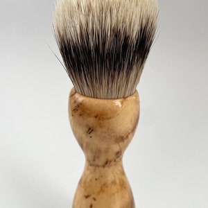 Oak Burl Wood 22mm Super Silvertip Badger Hair Shaving Brush Handle Handmade in USA O13 Anniversary Gift Wood Shaving Brush image 3