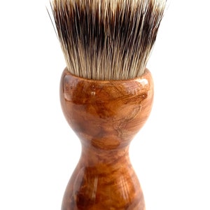 Redwood Burl Wood 26mm Super Silvertip Badger Hair Shaving Brush Handle Handmade R1 5th Anniversary Gift Head Shaving Brush image 5