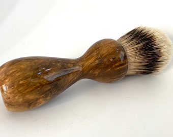 Gmelia Burl Wood 24mm Super Silvertip Badger Hair Shaving Brush Handle (Handmade in USA) G1 - Anniversary Gift - Wood Shaving Brush