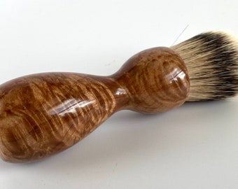 Maple Burl Wood 24mm Super Silvertip Badger Hair Shaving Brush Handle (Handmade in USA) M1 - Anniversary Gift - Wood Shaving Brush